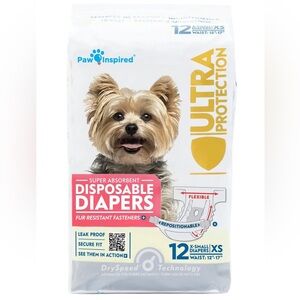 🌟NEW🌟 Paw Inspired Super Absorbent Disposable Diapers - Size XS
